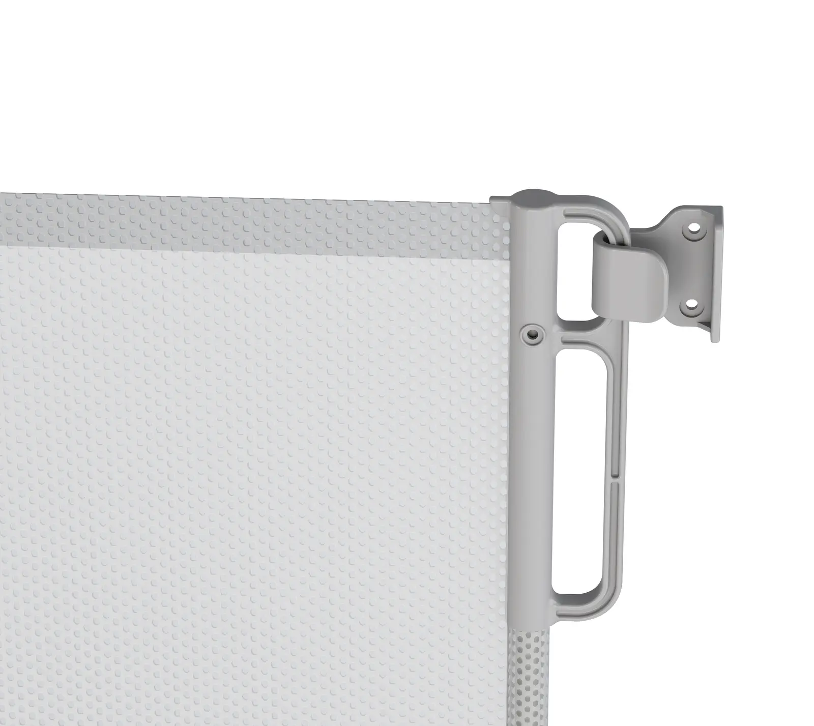 BG-10 retractable mesh gate wall-mounting bracket detail