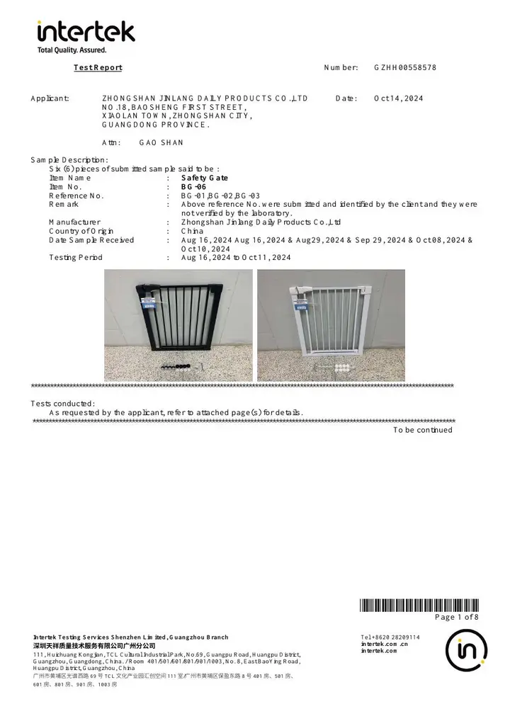 First page of report GZHH00558578